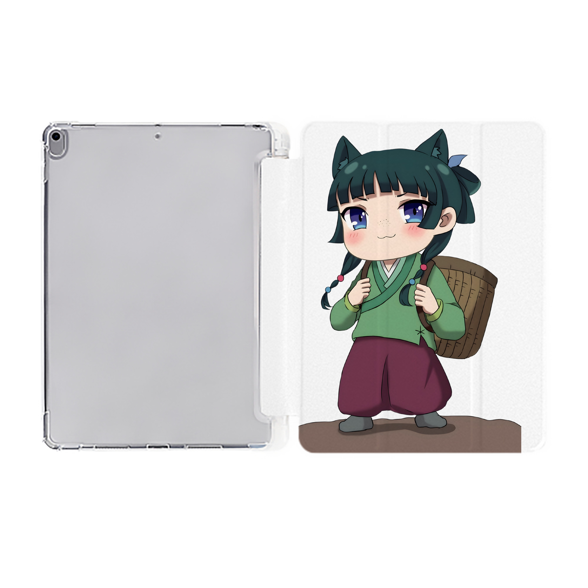 （画像用） 薬屋のひとりごと The Apothecary Diaries IPad ケース ペン収納付き 三つ折りスタンド PUレザー×シリコン 対応機種9.5/10.5/10.9インチ